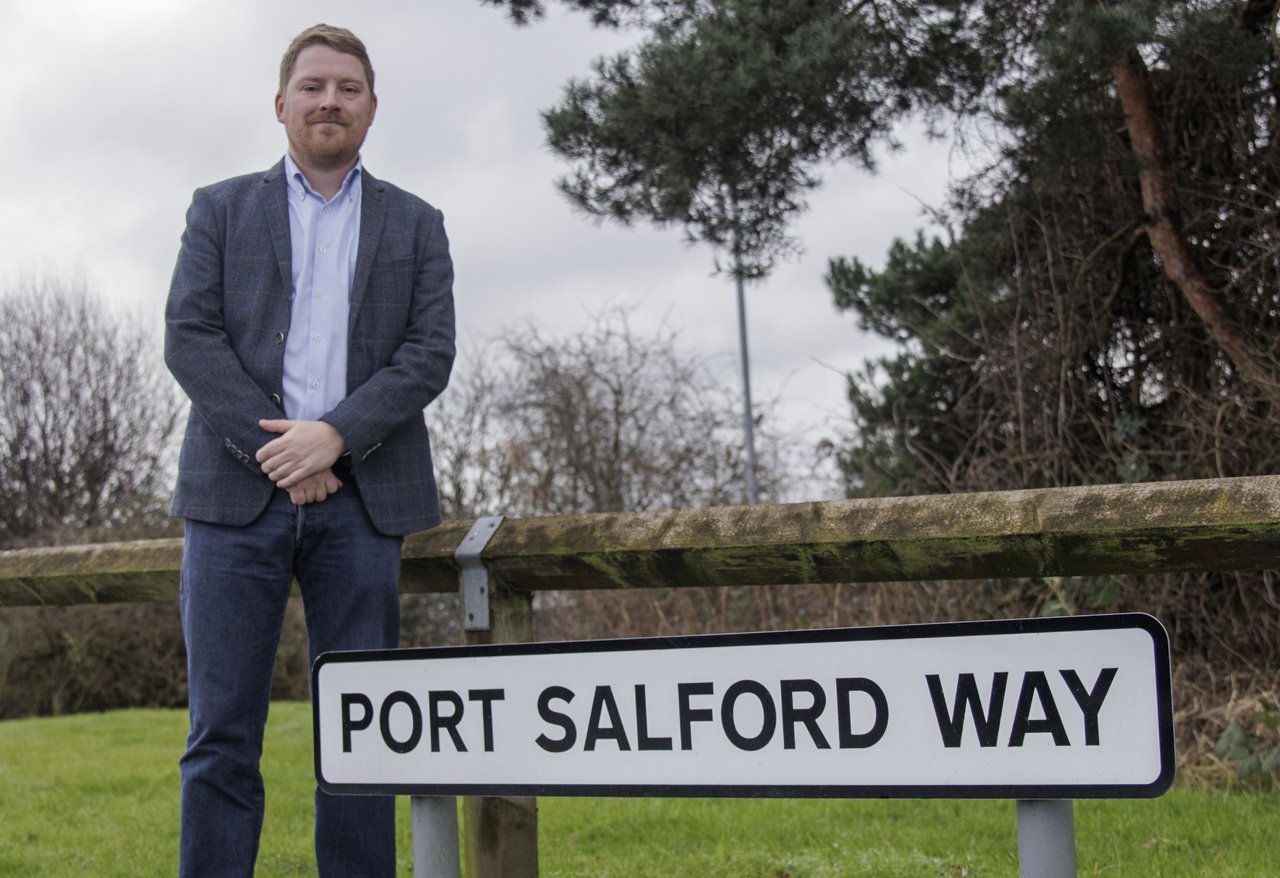 Councillor Jack Youd at Port Salford Way