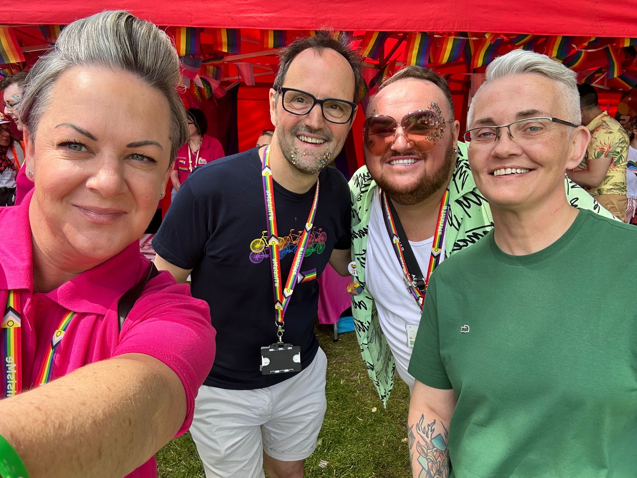 People celebrating at festival