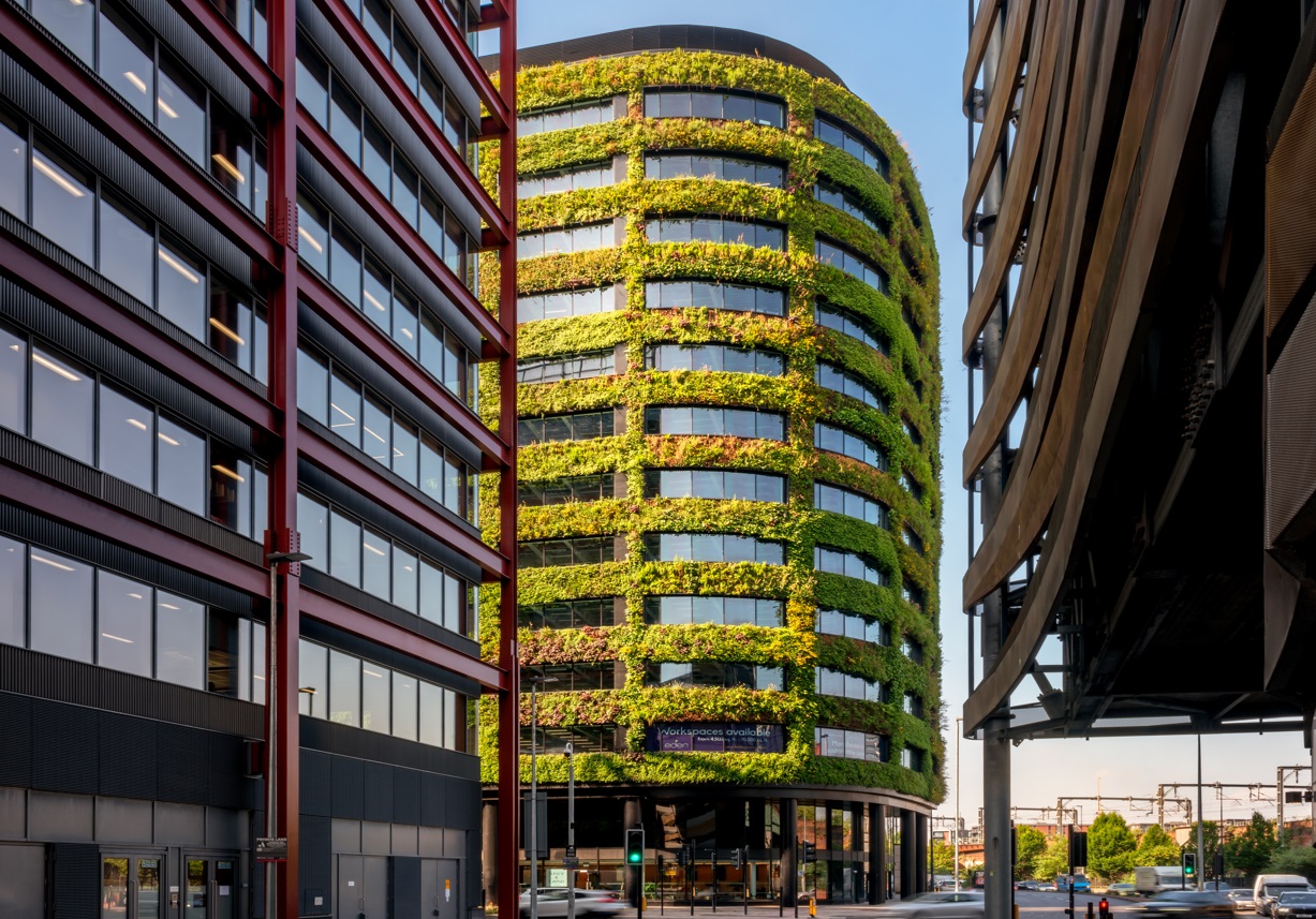An exterior view of the Eden building in Salford