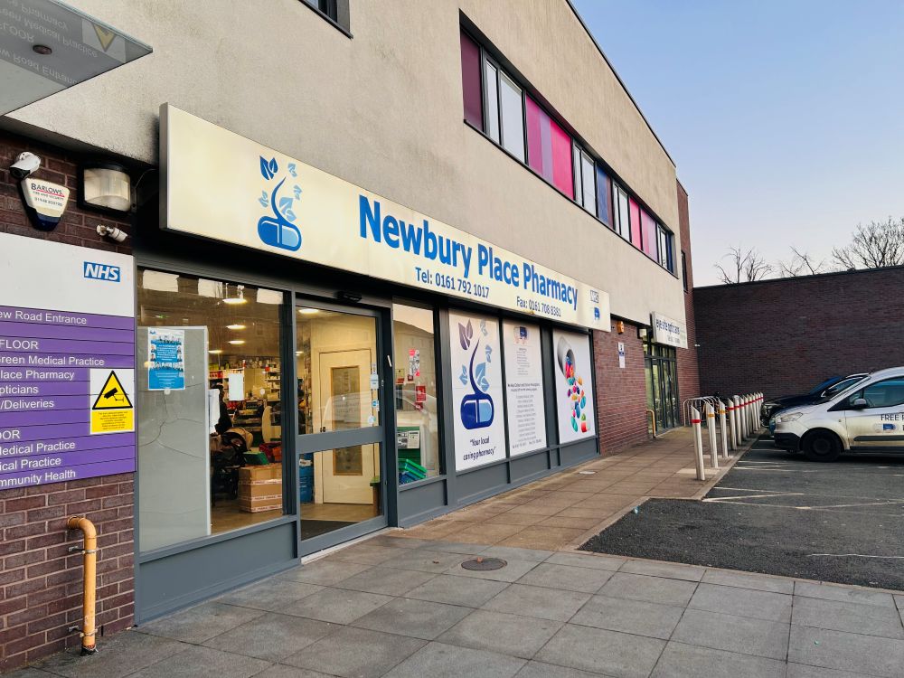 Outside of Newbury Pharmacy in Broughton