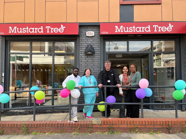 Eccles Ward Councillors from Salford City Council, Mike McCusker and Nathaniel Tetteh, met the team at charity Mustard Tree
