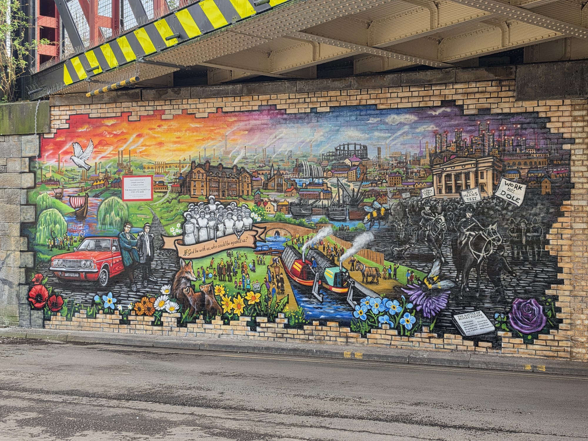 East Ordsall Lane Bridge new mural