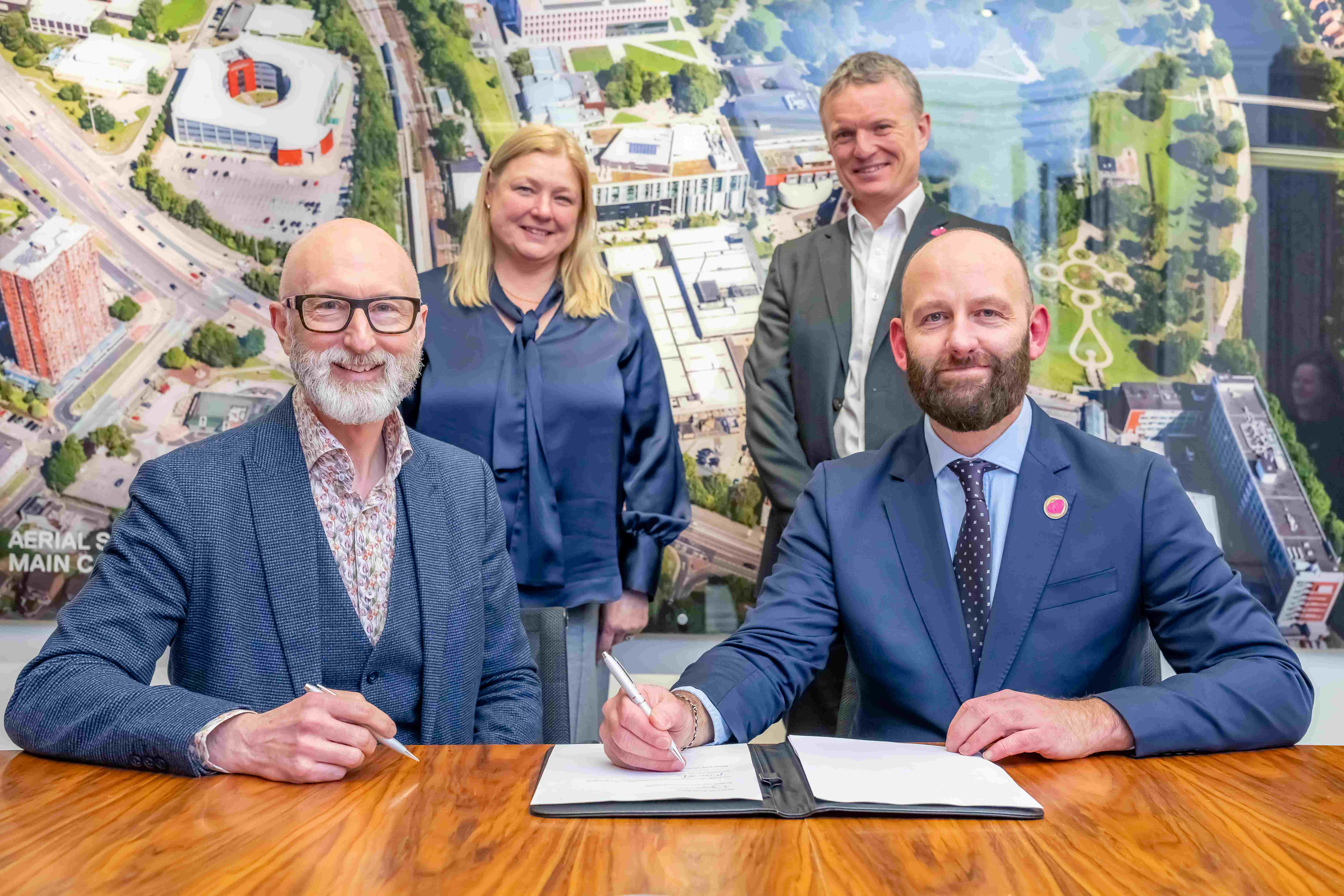 Salford City Council and University of Salford signing shared commitment to the city