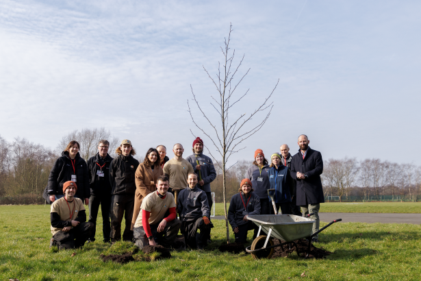 Tree planting at Salford City Academy