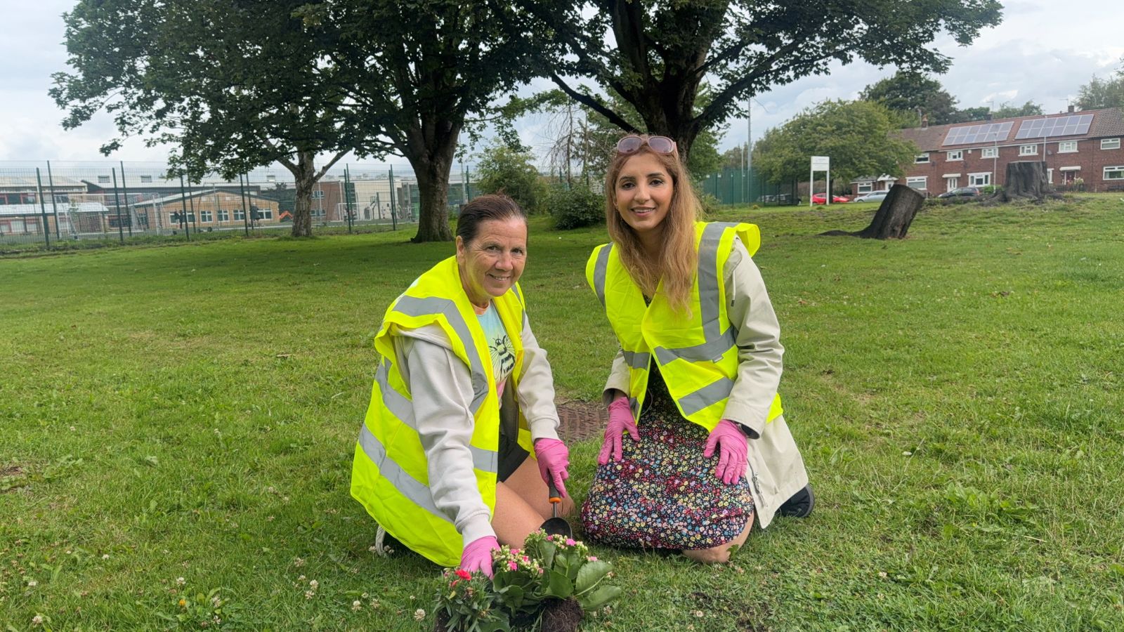 Statutory Deputy City Mayor Councillor Tracy Kelly and Councillor Mishal Saeed supporting Brookhouse in Bloom
