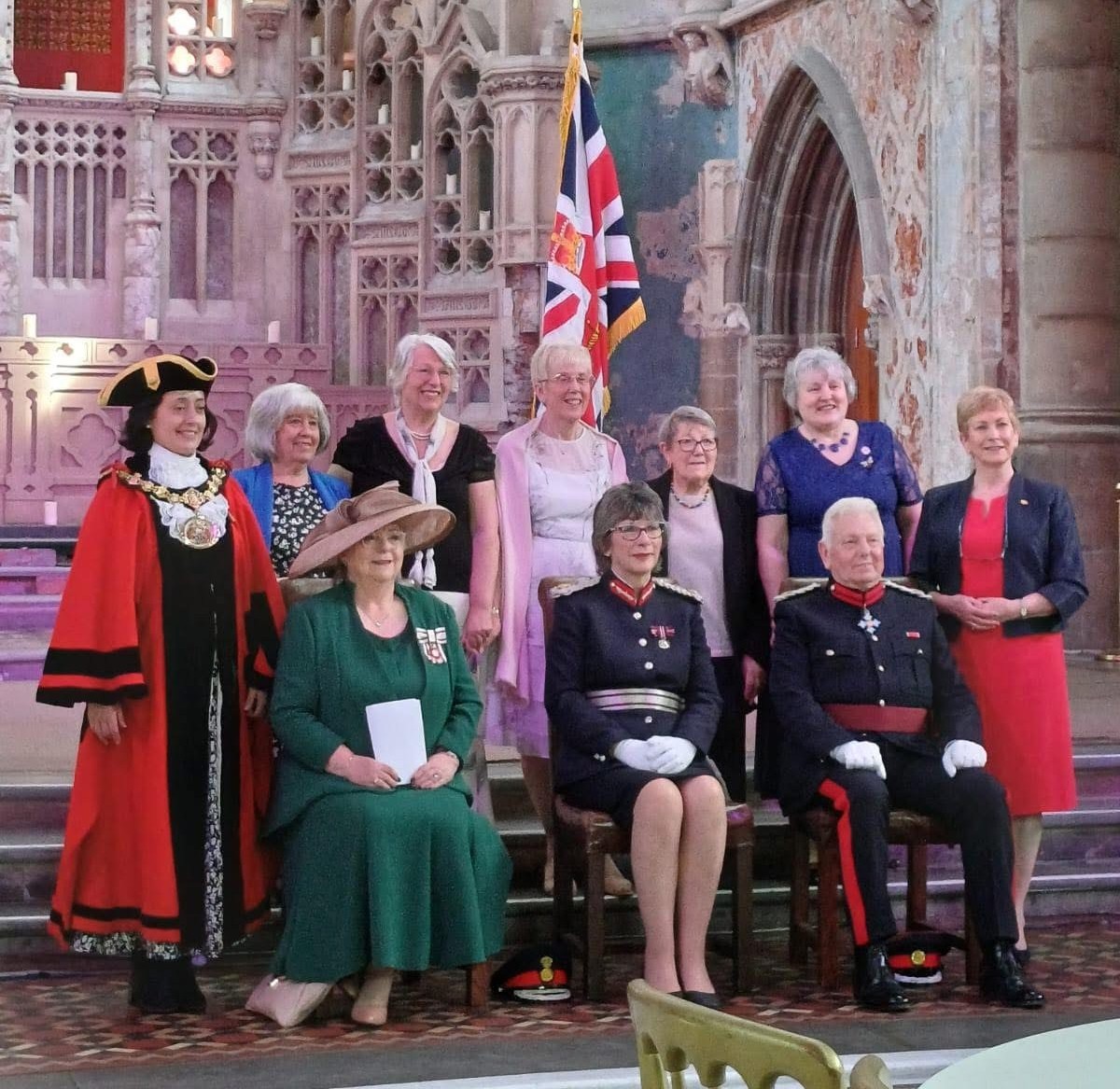 Dancing with Dementia group receiving their King's Voluntary Award