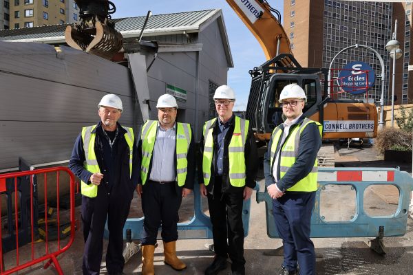 People at site works in Eccles