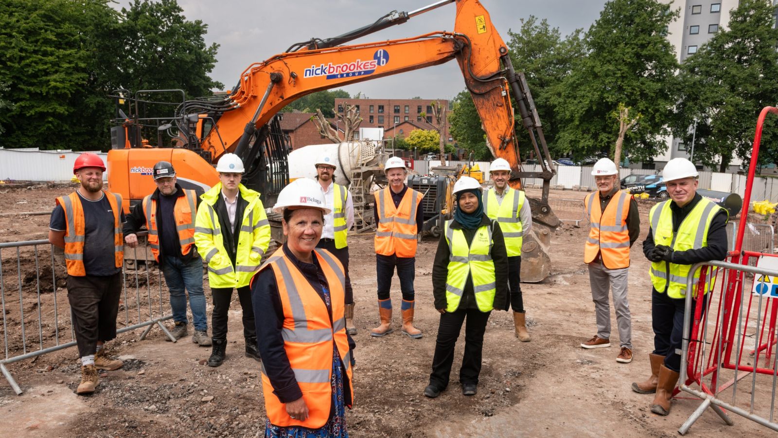 Councillor Tracy Kelly on site at redevelopment of Adelphi Lads Club in Salford
