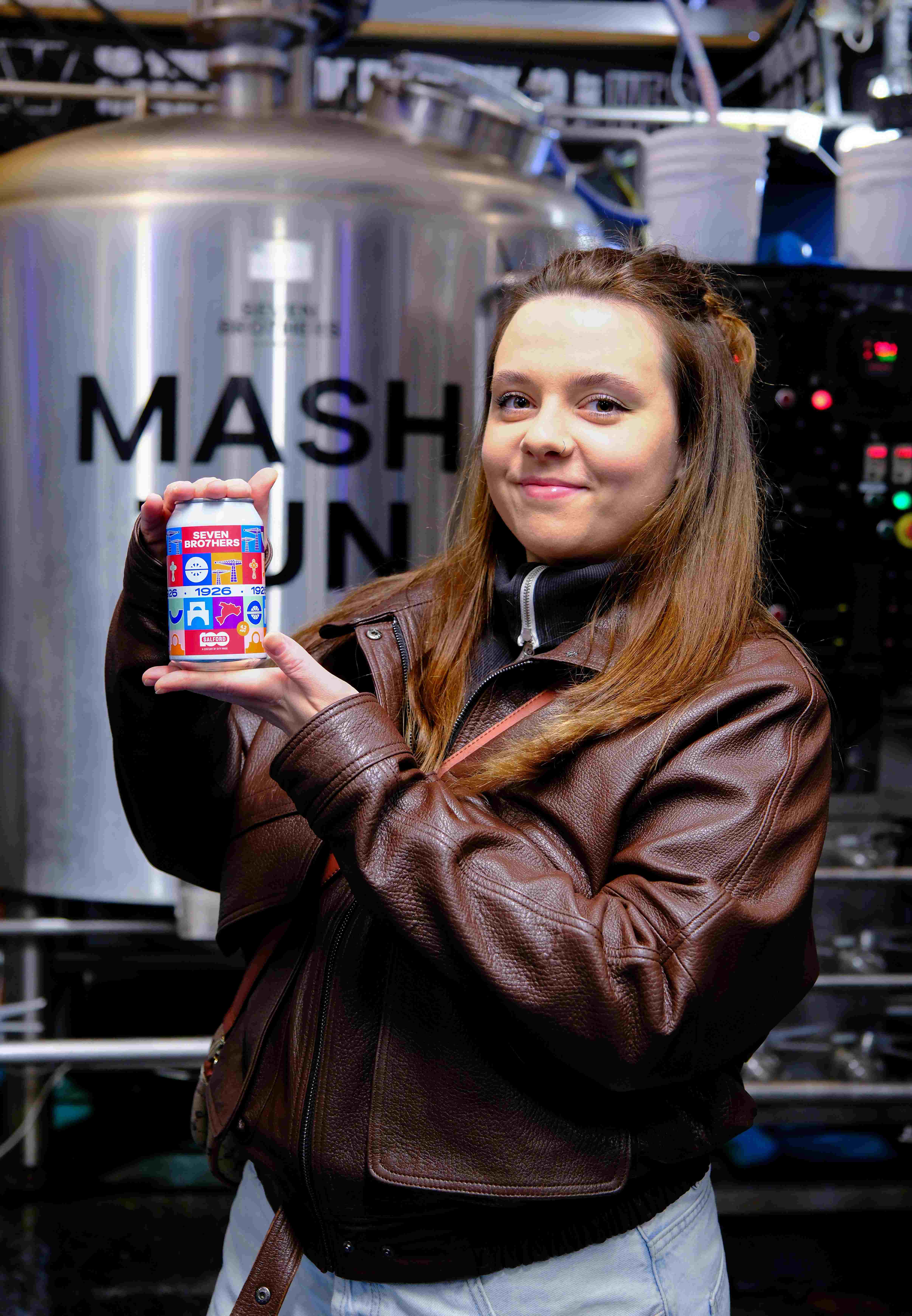 University of Salford graphic design student has had her artwork selected for a limited-edition SEVEN BRO7HERS BREWING CO beer